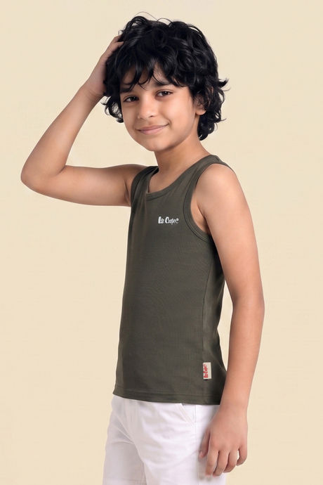 Lee Cooper Boys Solid Vest (Pack of 2) - Multicolor — image 8